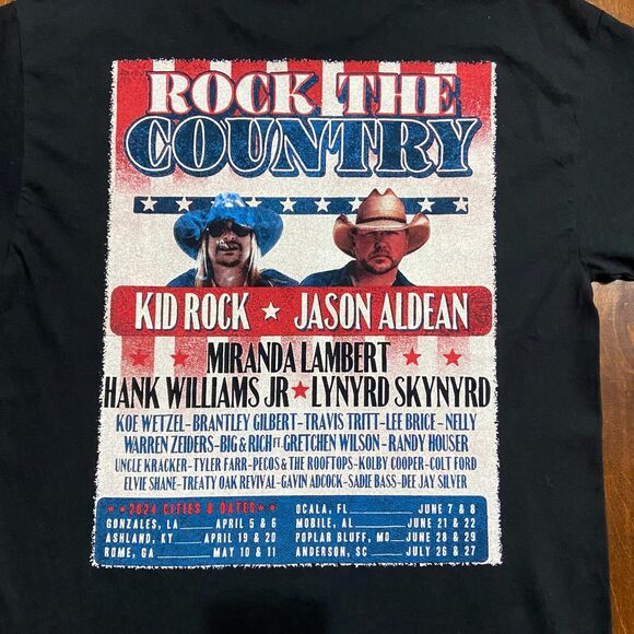 Fruit Of The Loom Kid Rock Jason Aldean Rock The Country Tour Concert Tee Mens M - Picture 5 of 8